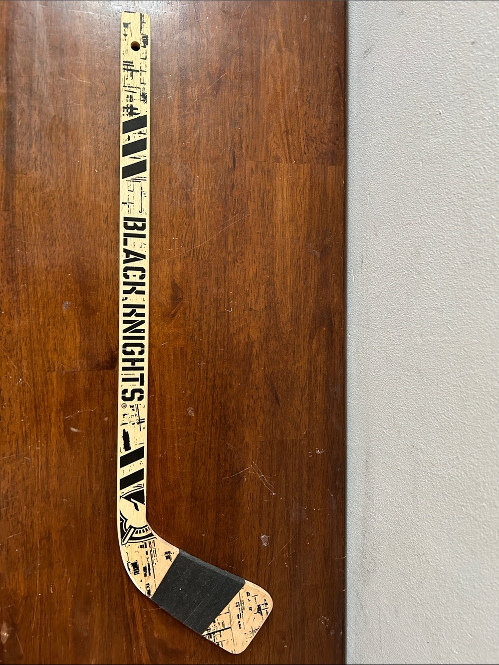 Black Knights Decorative Hockey Stick - Black and Natural